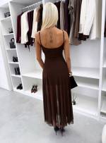 Черный Эластичное миди-платье с подкладкой