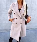 Camel Belted Buttoned Coat