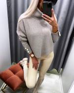 Brown High Collar Sweater