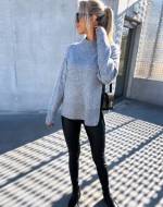 Pilka Soft Sweater With Slit