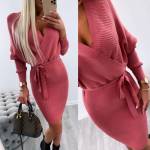 Melns Tie Knitted Dress
