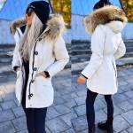 Winter parka with natural fur and longer back