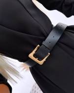 Beige Golden Buckle Belt