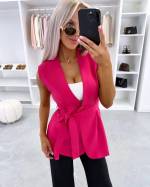 Gaiši Rozā Veste Ar Sasienamu Priekšpusi