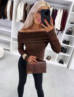 Jasny Beż Top Z Elastycznej Koronki Jasny Beż Top Z Elastycznej Koronki