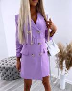 Фиолетовый Платье жакетного фасона