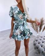 Fuksia Lühike Jumpsuit