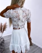 White Lace Crop-top