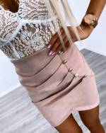 Juoda Zomšinis Sijonas Su Sagomis