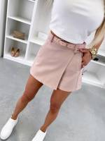 Светло-бежевый Юбка-шорты с ремнем