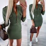 Zila Pogājama Pieguloša Kleita