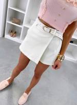 Светло-бежевый Юбка-шорты с ремнем