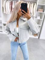 Sārts Oversize Jaka Ar Rāvējslēdzēju