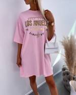 Violets T-kreklu Kleita Los Angeles