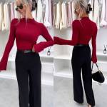 Черный Боди с длинными рукавами