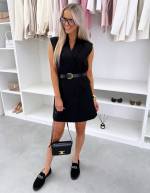 Светло-бежевый Платье-пиджак с ремнём