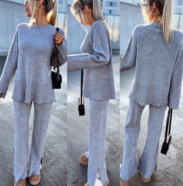 Grey Soft Two-piece Set