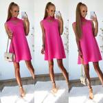 Beež Choker-kaelusega Langev Kleit