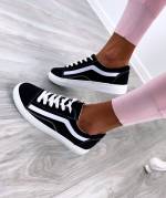Black Black And White Casual Sneakers