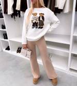 Bēša Stilīgs Un ērts Džemperis