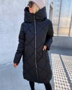 Juoda Quilted Light Winter Coat With High Collar