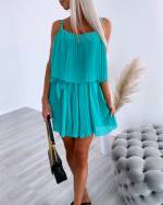 Черный Комбинезон со складками