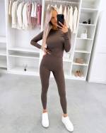 Brūns Divdaļīgs Formējošs Elastīga Auduma Komplekts