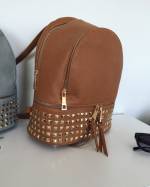 Grey Riveted Backpack