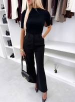 Светло-розовый Брюки прямого кроя комфортной посадки