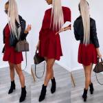 Khaki Keskelt Seotav Mugav Vabaaja Kleit