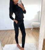 Melns Ērti Piedurknes