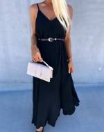 Dzeltens Longer Dress With Belt