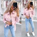 Tumši Sarkans Pieguļoša Jaka Ar Spiedpogām